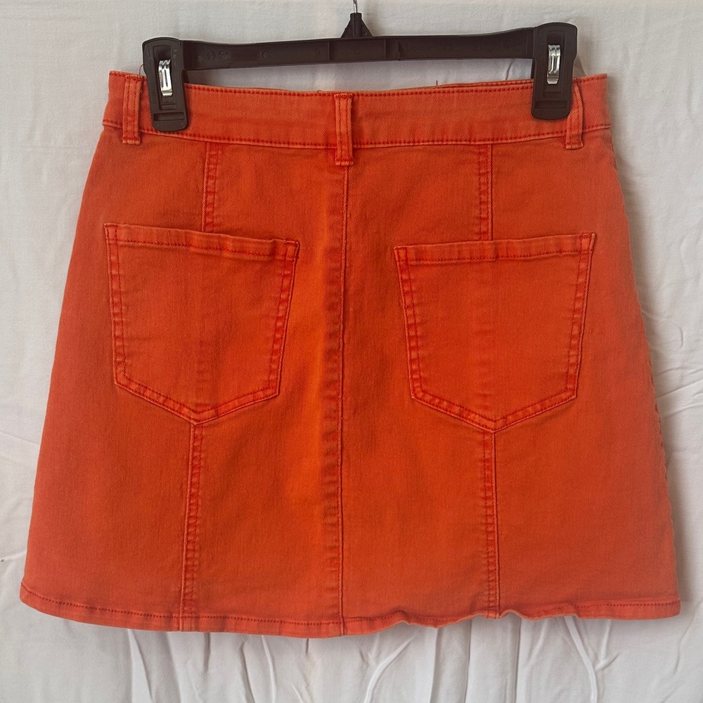 Copper Key Vibrant Orange Mini Skirt - Picture 4 of 4